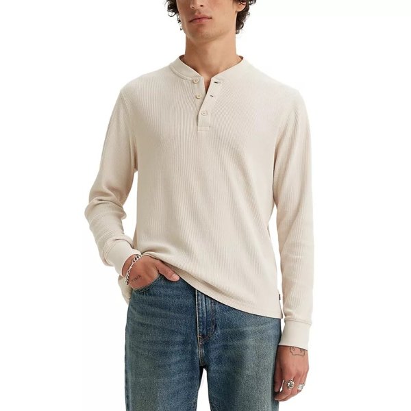 Levis Men's Long-Sleeve Thermal Henley Shirt
