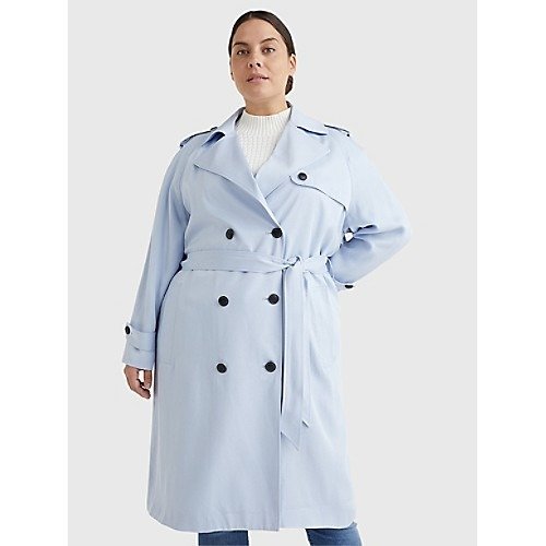Curve Double-Breasted Trench Coat | Tommy Hilfiger