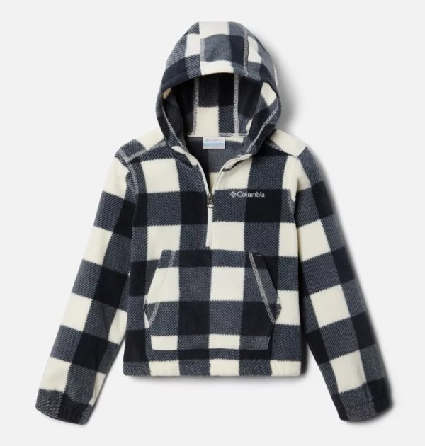 Girls' Benton Springs™ Hooded Half Zip Fleece Pullover | Columbia Sportswear