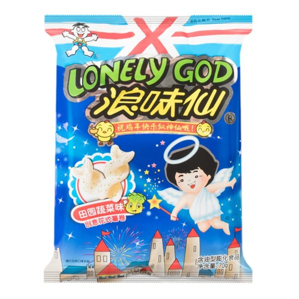 WANT WANT LONELY GOD Vegetable Flavor Potato Twists 70g