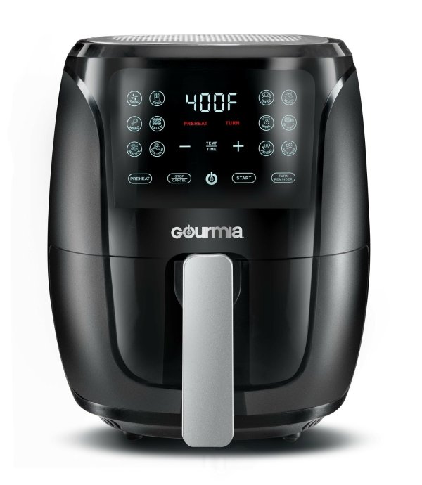 4-Quart Digital Air Fryer with Guided Cooking, Easy Clean, Black