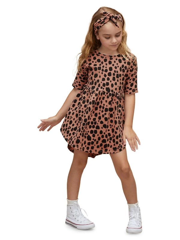 Baby's, Little Girl's & Girl's Staycation Ocelot Swirl Dress