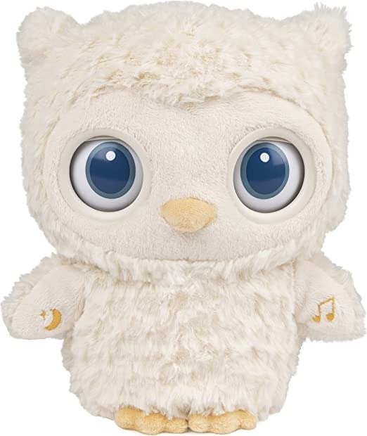 Baby Sleepy Eyes Owl Bedtime Soother Plush Owl Stuffed Animal Night Light & Sound Machine, 8”