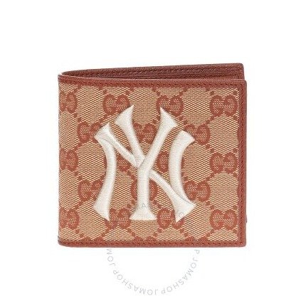 Brown New York Yankees Patch Original GG Coin Wallet