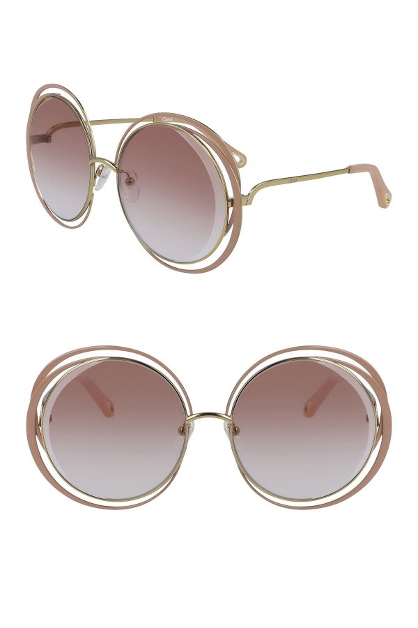 Carlina 59mm Round Sunglasses
