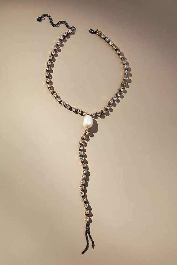 Pearly Rhinestone Necklace