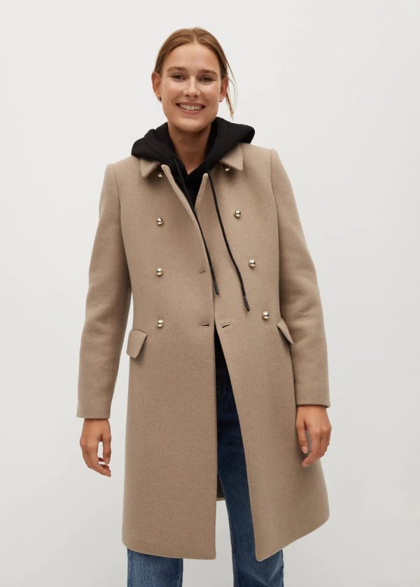 Wool double-breasted coat - Women | OUTLET USA