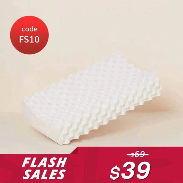 【Flash Sale】泰国93%天然乳胶枕按摩款