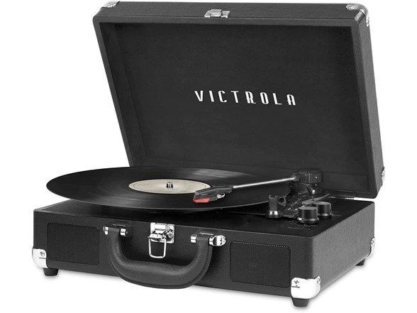 Victola Vintage 3速 蓝牙 便携黑胶唱机