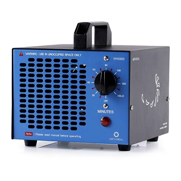 MA5000 Commercial Generator 5000mg/h Ozone Machine Home Air Ionizers Deodorizer for Rooms, Smoke, Cars and Pets, Blue