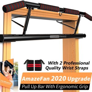 Amazon.com Fan Pull Up Bar Doorway with Ergonomic Grip - Fitness Chin-Up Frame for Home Gym Exercise
