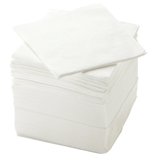 白色纸巾150张，13x13"，11 ¾x11 ¾ "