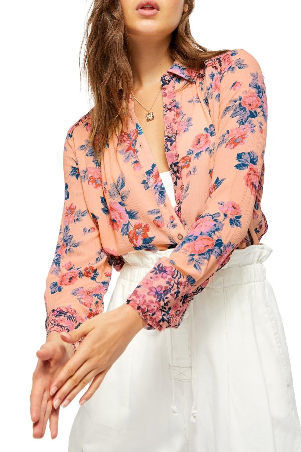 Hold On to Me Floral Long Sleeve Blouse