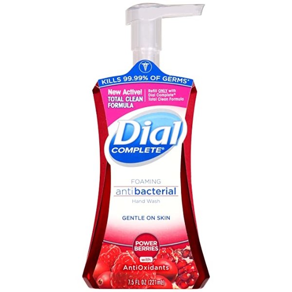 Dial Complete Antibacterial Foaming Hand Wash, Power Berries, 7.5 Ounce
