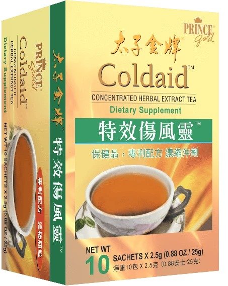 Prince Gold Coldaid - Concentrated Herbal Extract Tea, 10 sachets