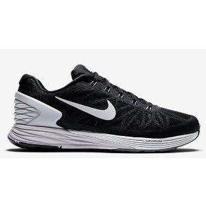 史低价！Nike LunarGlide 6 黑白配色男士慢跑鞋（码全）