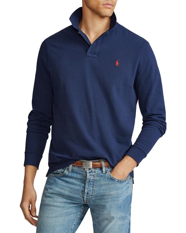 Classic Fit Long-Sleeve Polo Shirt