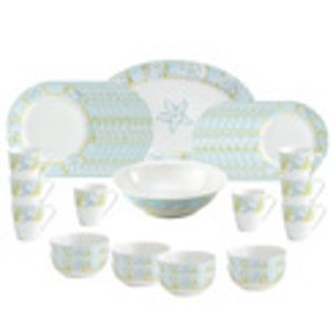 Pfaltzgraff Seaside Dinnerware Set, 34 Piece, Service for 8 with Serving Bowl and Platter 
