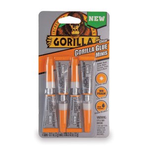 Gorilla Clear Glue Minis, Four 3 gram Tubes