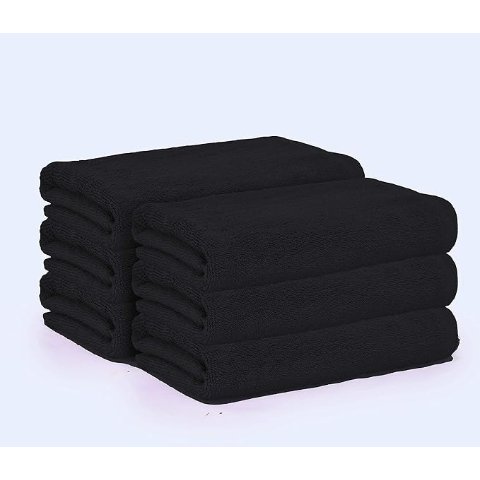100%纯棉毛巾6件套 黑色