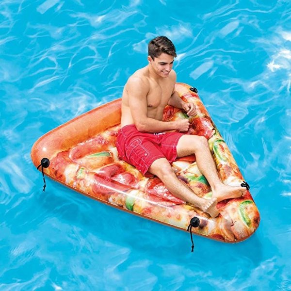 Pizza Slice Inflatable Mat with Realistic Printing, 69in X 57in