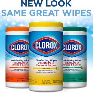 补货：Clorox 消毒抗菌湿巾超值套装 3个装共225片
