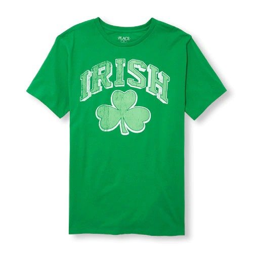 Unisex Adult Matching Family St. Patrick's Day Short Sleeve 'Irish' Graphic Tee