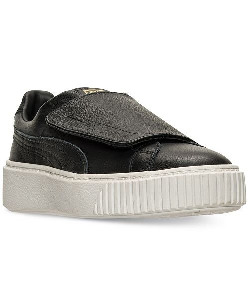 Women's Basket Platform Strap Casual Sneakers from Finish Line