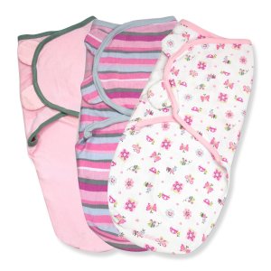  Infant Swaddleme 可调婴儿纯棉包巾3件套，适合7-14 磅重的宝宝