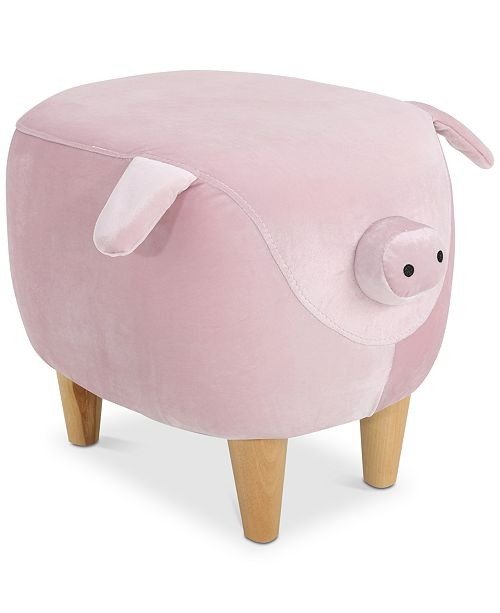 猪猪凳子，浅粉色