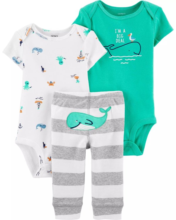婴儿鲸鱼3件套