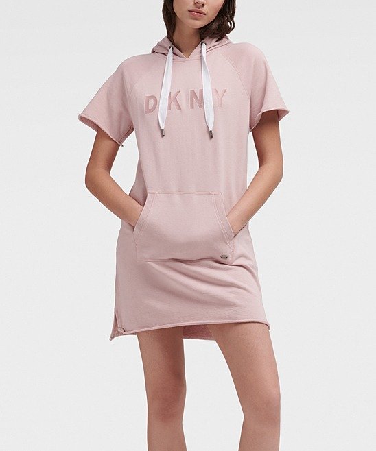 Mulberry Short-Sleeve Hooded Sneaker Shift Dress - Women