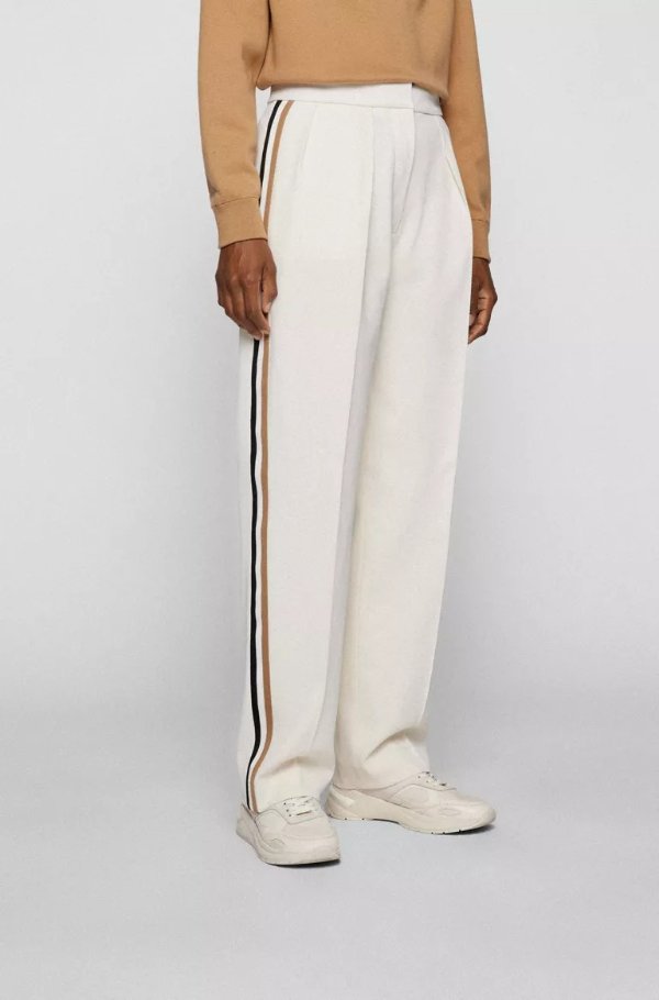 Relaxed-fit trousers in stretch wool