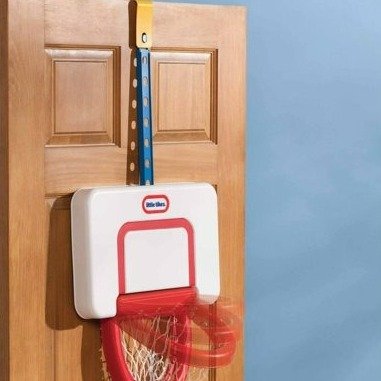 Attach 'n Play Toy Basketball Hoop with Ball for Over the Door Indoor Outdoor Backyard Toy Sports Play Set