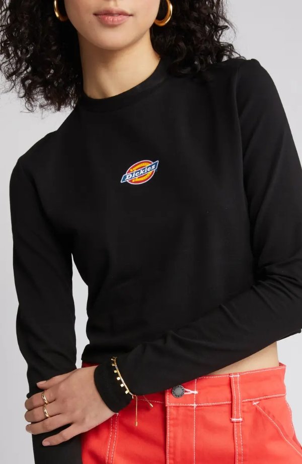 Maple Valley Long Sleeve Stretch Cotton Crop Logo Tee