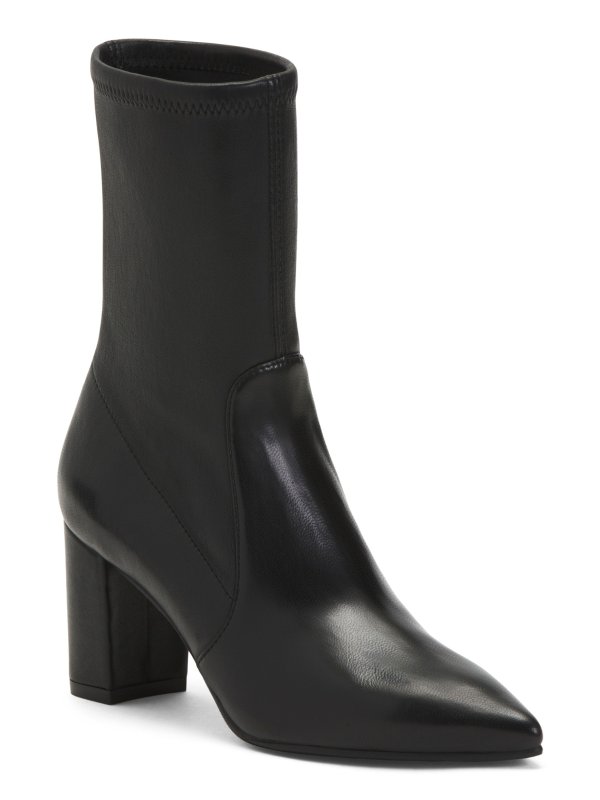 Made In Spain Leather Mid Calf Booties