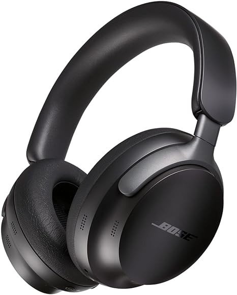 QuietComfort Ultra Wireless Noise Cancelling Headphones with Spatial Audio, Over-the-Ear Headphones with Mic, Up to 24 Hours of Battery Life, Black