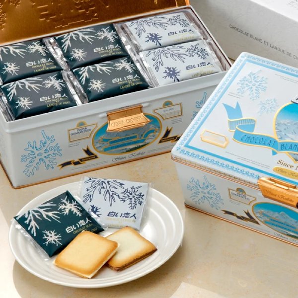 Canned gift petit gift present sweets cake ラングドシャ baked confectionery chocolate chocolate white chocolate cookie with Ishiya Co., Ltd. white lover 54 pieces