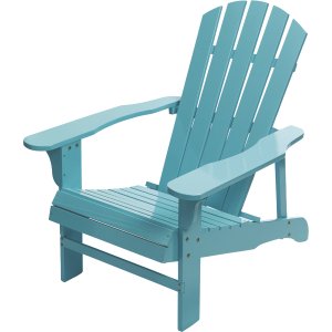 Classic Painted Acacia Wood Adirondack Chair — Turquoise