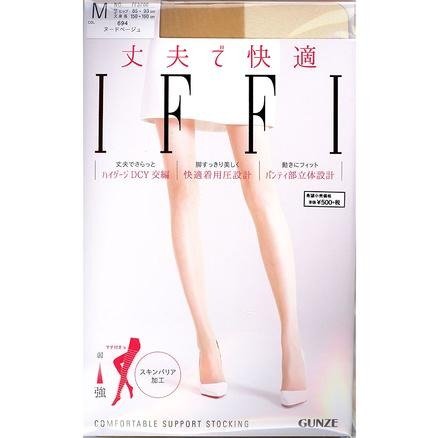 IFFI 高密度立体编织强着压高透气丝袜 透明肤色M 1条/盒