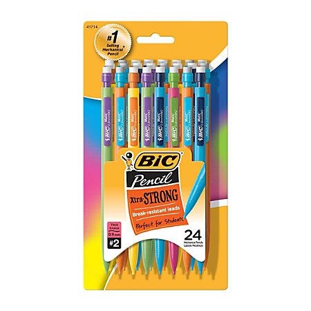 ® Xtra Mechanical Pencils, Xtra Strong, 0.9 mm, Assorted Barrel Colors, Pack Of 24 Pencils Item # 292475