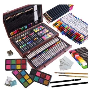 LUCKY CROWN  蜡笔、铅笔、油画棒、水彩绘画143件套