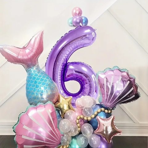 美人鱼主题 生日气球套装，33件套