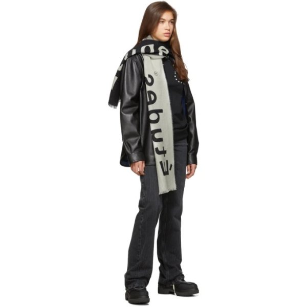 Black & Off-White Supporter Scarf