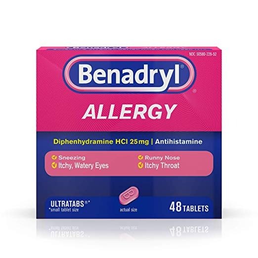 Ultratabs Antihistamine Allergy Relief with Diphenhydramine HCl 25 mg, 48 ct