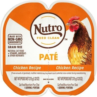 Perfect Portions Grain-Free Chicken Pate Recipe Cat Food Trays, 2.6-oz, case of 24 twin-packs - Chewy.com