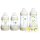 Newborn Bottle Feeding Set - 4 Anti-Colic Bottles & 2 Newborn Pacifiers - Ivory Color
