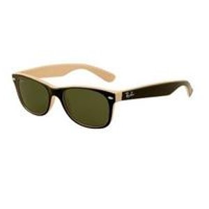 Ray-Ban 0RB2132 945 52 Square Sunglasses in Black/Beige
