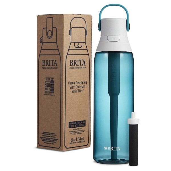 36377 Premium Water Filter Bottles, Sea Glass, 2 count