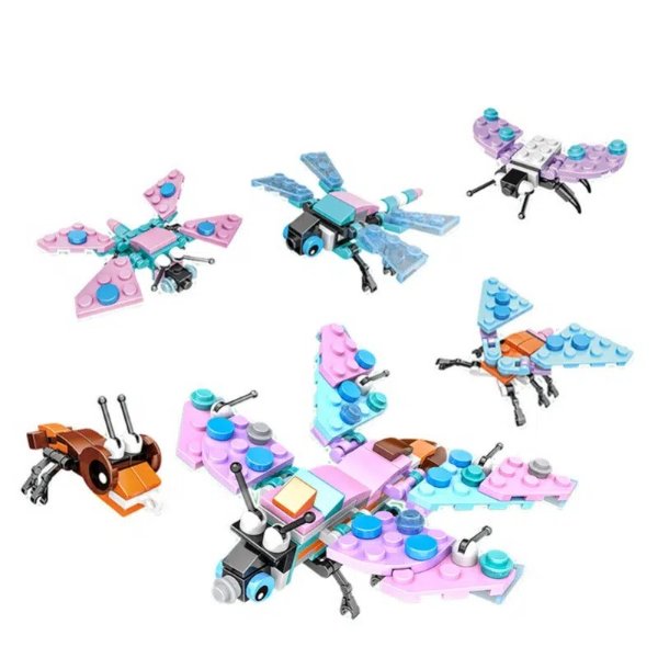 Cute Insects Building Blocks Building Set Assemble 5 Models Into The Big Butterfly For Kids Educational Toys | Find Great Deals Now | Temu